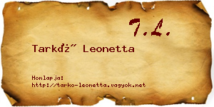 Tarkó Leonetta névjegykártya